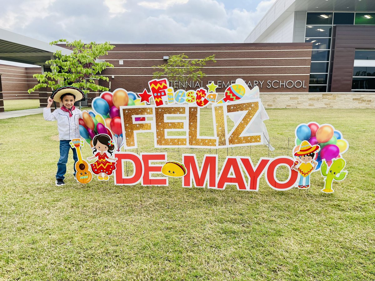 Happy Cinco de Mayo! Muchas gracias  at G’s Party Yard Signs for coming through! <a href="/HumbleISD_CE/">Centennial Elementary</a> <a href="/Centennial_SIP/">Centennial SIP</a> 🇲🇽