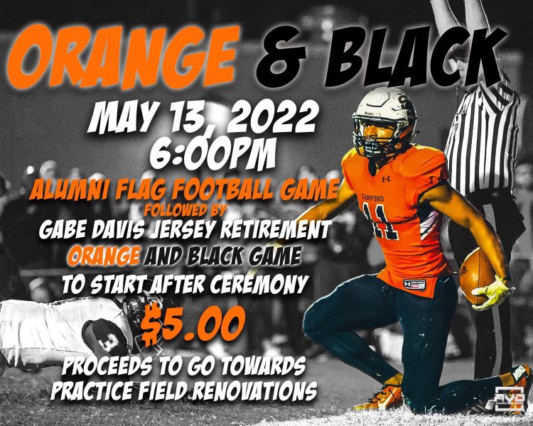 Bokey Football (@bokeyfootball) on Twitter photo Come out next Friday 13 May to support the 2022 Sanford Seminole Football program. As we have our Inter-squad scrimmage while retiring <a href="/gabedavis13_/">Gabe Davis</a> #11 jersey. All proceeds go to help renovate our practice field. #Bokey #WORK Come out next Friday 13 May to support the 2022 Sanford Seminole Football program. As we have our Inter-squad scrimmage while retiring <a href="/gabedavis13_/">Gabe Davis</a> #11 jersey. All proceeds go to help renovate our practice field. #Bokey #WORK