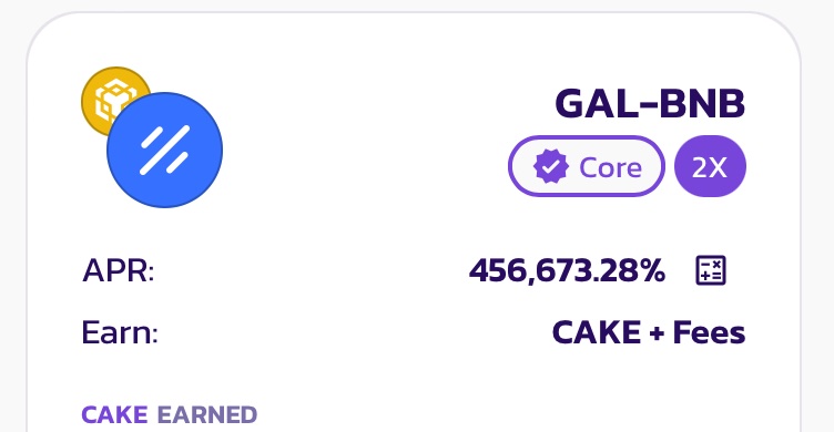 PancakeSwap's tweet photo. The $GAL Farm and Syrup Pool are now live!

👉 $GAL-BNB Farm: 
https://t.co/LNjw96YFcD
👉 Stake $CAKE, Earn GAL: 
https://t.co/aj7nmGPvWK

APR will drop as liquidity increases. https://t.co/6ayukmfPfQ