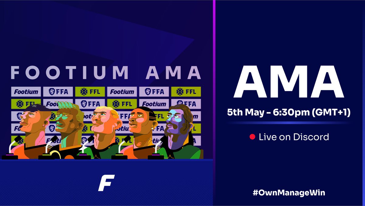 Footium's tweet image. 🗣️We will be hosting our first-ever voice AMA today at 6:30pm (GMT+1) to answer any questions you may have about Footium, the beta and future plans!