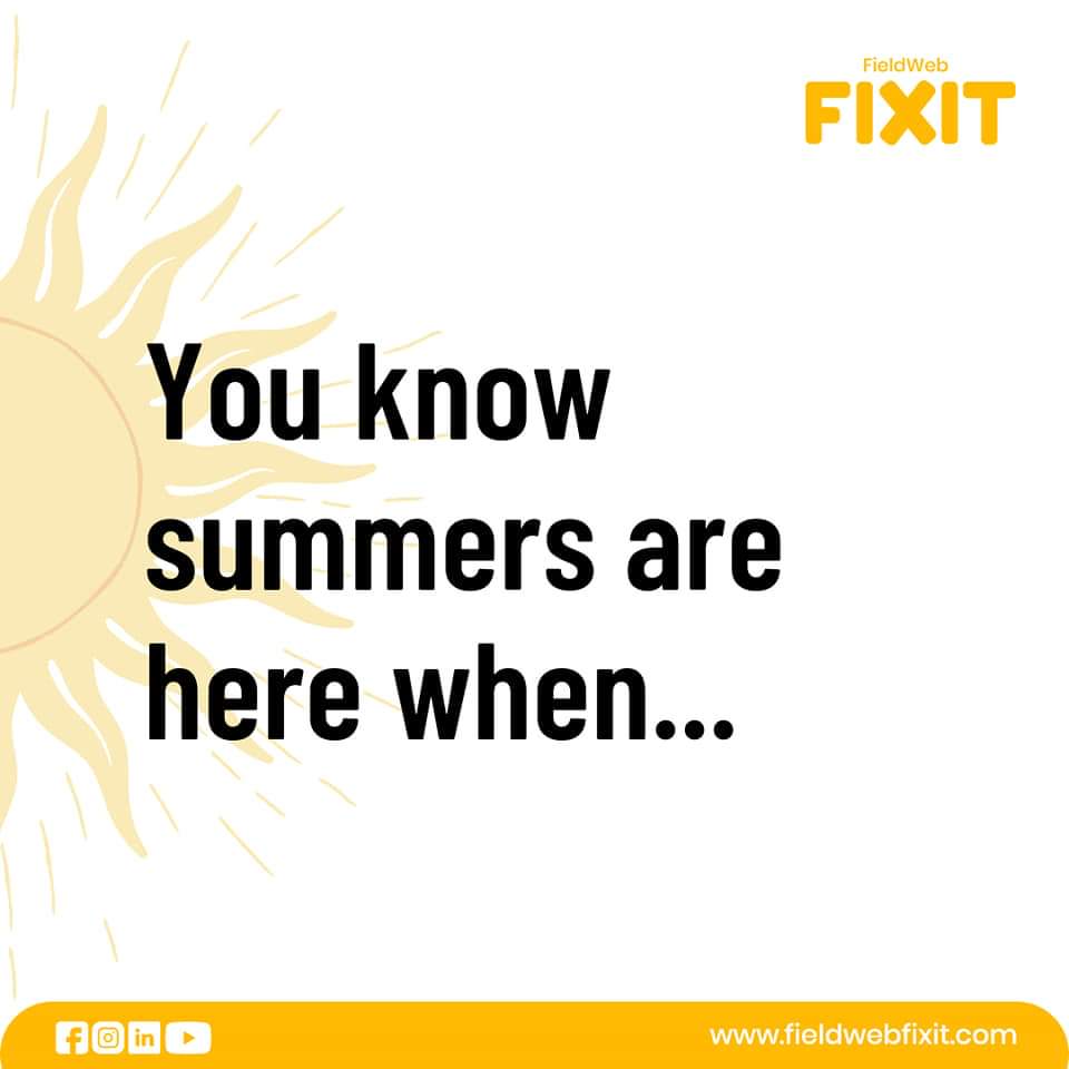 fieldwebfixit's tweet image. Oh! summers are here too soon. Aren’t they? So, did you check all the things that can keep you cool?
Book your AC or cooler service from the best service provider: bit.ly/3h4KpNv 

#fieldweb #DigitalArtist #Technologies #money #business #SummerGameFest #DS4