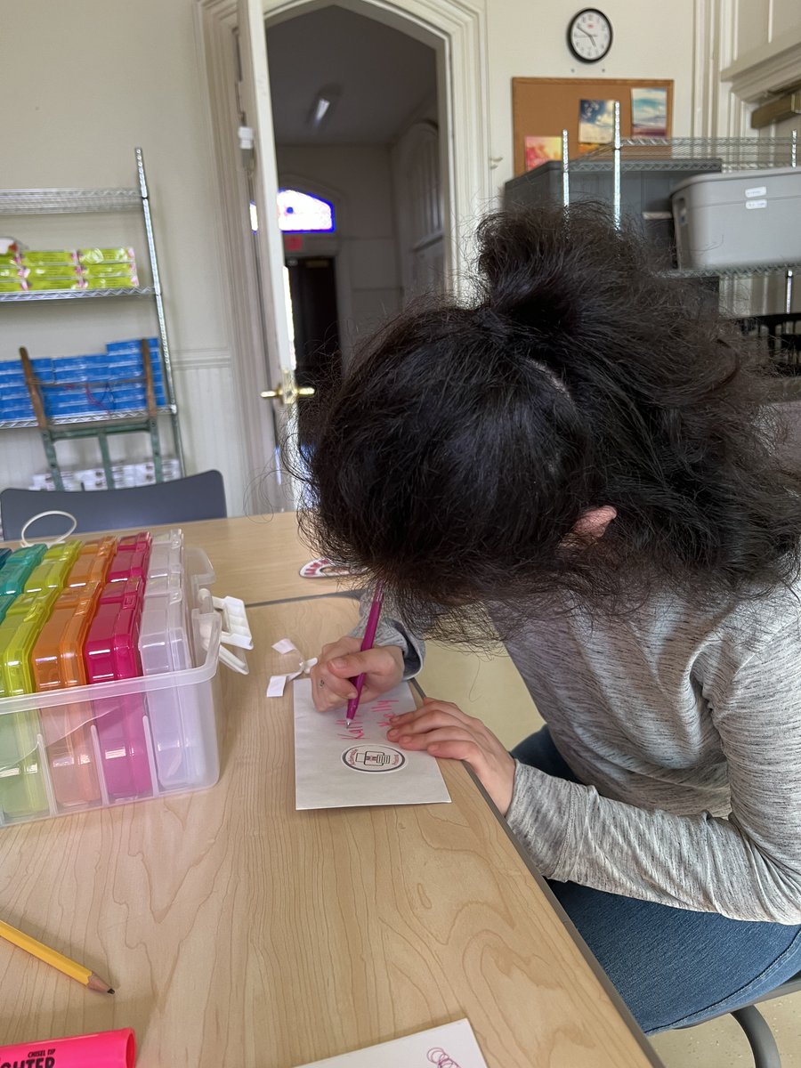 "Packing stickers is fun!" New sticker orders make our morning. We have a matching system for packing so any student can complete an order 💕 Check out our order form tinyurl.com/exbjkac2 <a href="/natickps/">Natick Public Schools</a>