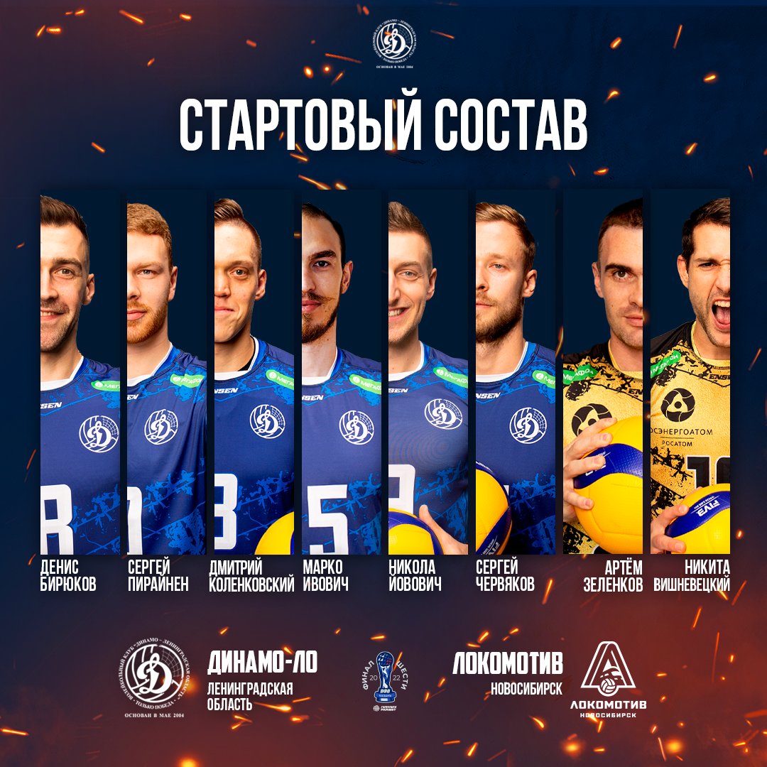 vcdynamolo's tweet photo. Поееееееехали🌟

"ДИНАМО-ЛО" - "ЛОКОМОТИВ"
📺 Прямой эфир: https://t.co/Vx9x6jw6La
Стартовый состав "Динамо-ЛО": 

#АтомныеПарни #ФиналШести https://t.co/REnfnZjn5F