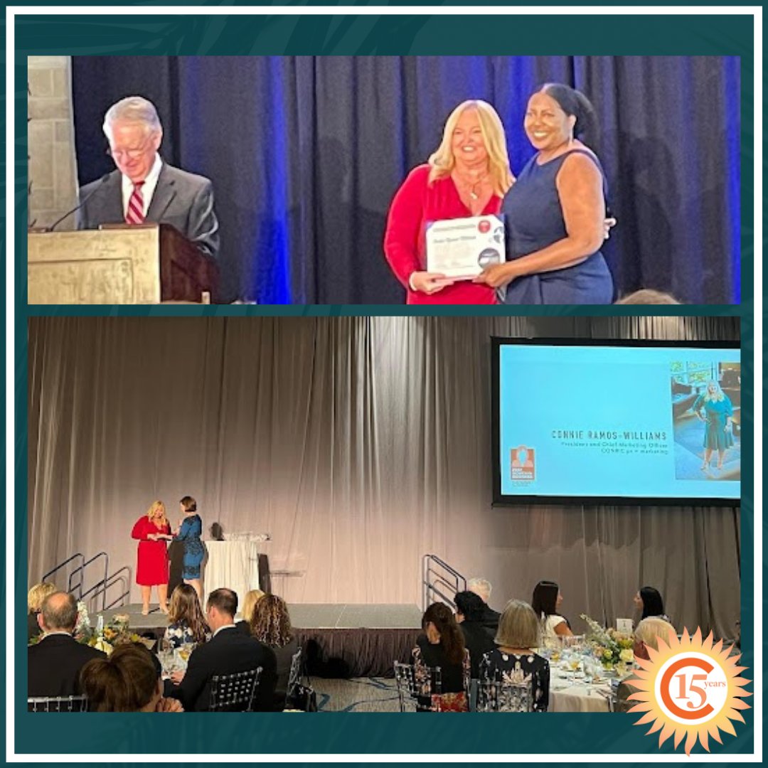 conricPR's tweet photo. The CONRIC team was proud to support Connie Ramos-Williams at the 2022 Distinguished Entrepreneur Awards and Gulfshore Business' Women in Business Awards!
Wish her congratulations in the comments below ⬇️
#conric #digitalagency #womeninbusiness #distinguishedentrepreneur https://t.co/pdEvnNN09U