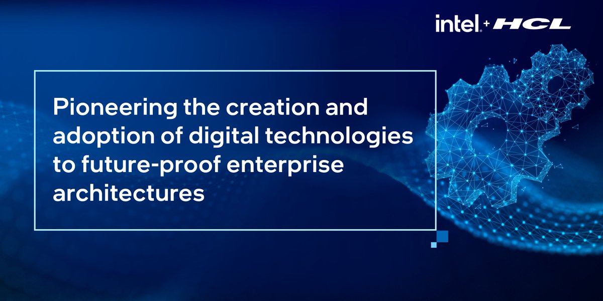 IntelIndia's tweet photo. The dedicated Intel ecosystem unit by @hcltech to build innovative solutions for our enterprise customers with our collective expertise, and is the first GSI to launch the dedicated ecosystem unit. Know more here: https://t.co/SJPe0bqEon #HCLCloudSmart #HCLEcosystem https://t.co/wCiWHLidDS