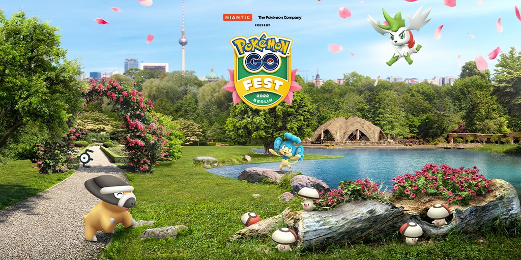 rulletrappe Whitney mental Pokémon GO på Twitter: "Trainers, are you ready for Pokémon GO Fest:  Berlin? Get your ticket and help us find out more about Shaymin! From  Friday, July 1, 2022, to Sunday, July