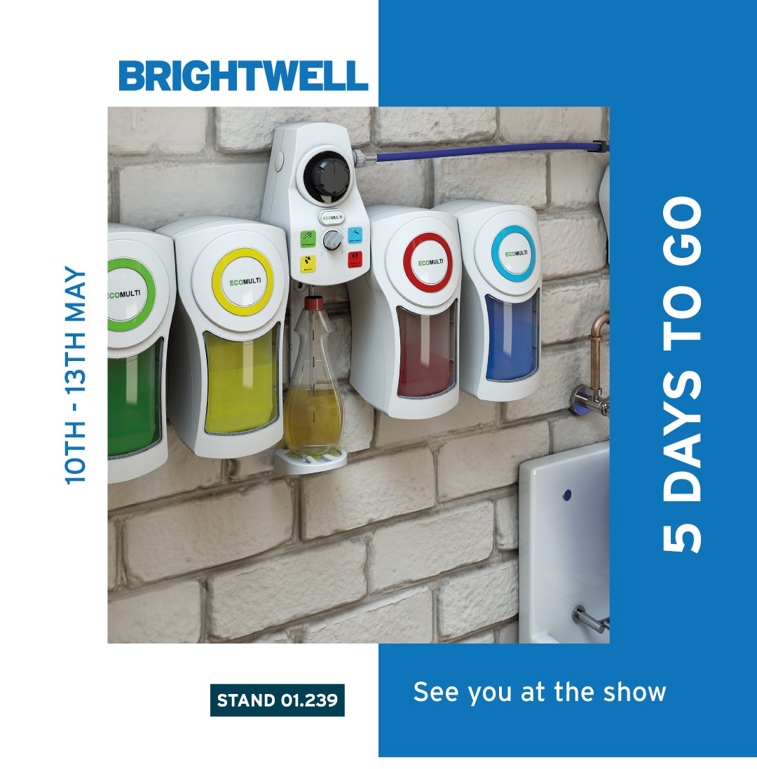 Just 5 days to go until the doors at the RAI Amsterdam open for Interclean 2022.

You will find the friendly Brightwell team on stand 01.239

Come on over and have a chat about our comprehensive range of products.

#interclean #interclean2022 #cleaning #hygiene