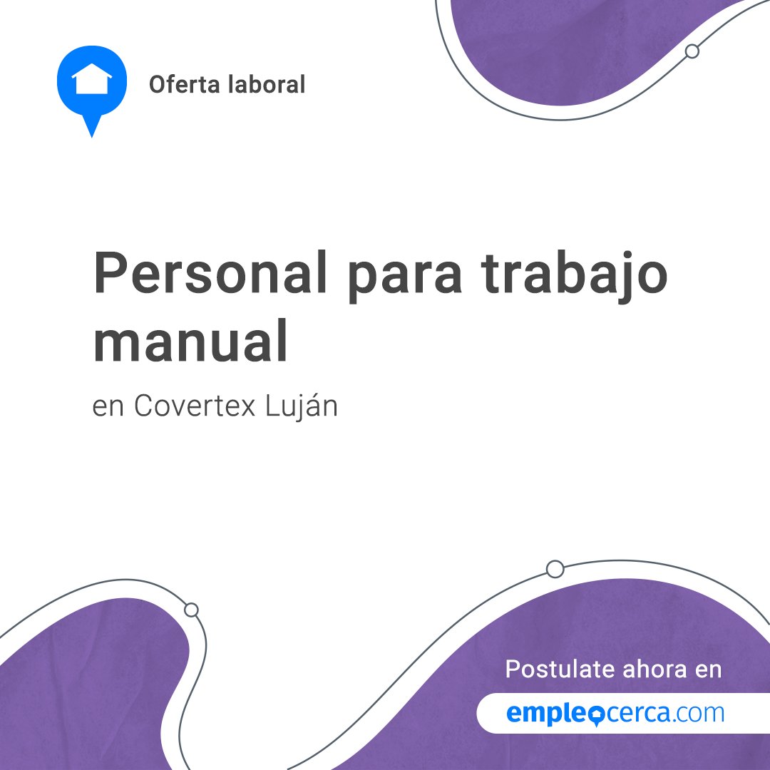 empleocerca's tweet image. Convertex  Luján está en la búsqueda de personal para trabajo manual con experiencia en revisado, limpieza y control de calidad de prendas textiles en producción industrial.

¡Postulate adjuntando tu CV! ➡ bit.ly/38TBrSE 

#EmpleoCerca #OfertaLaboral #Convertex