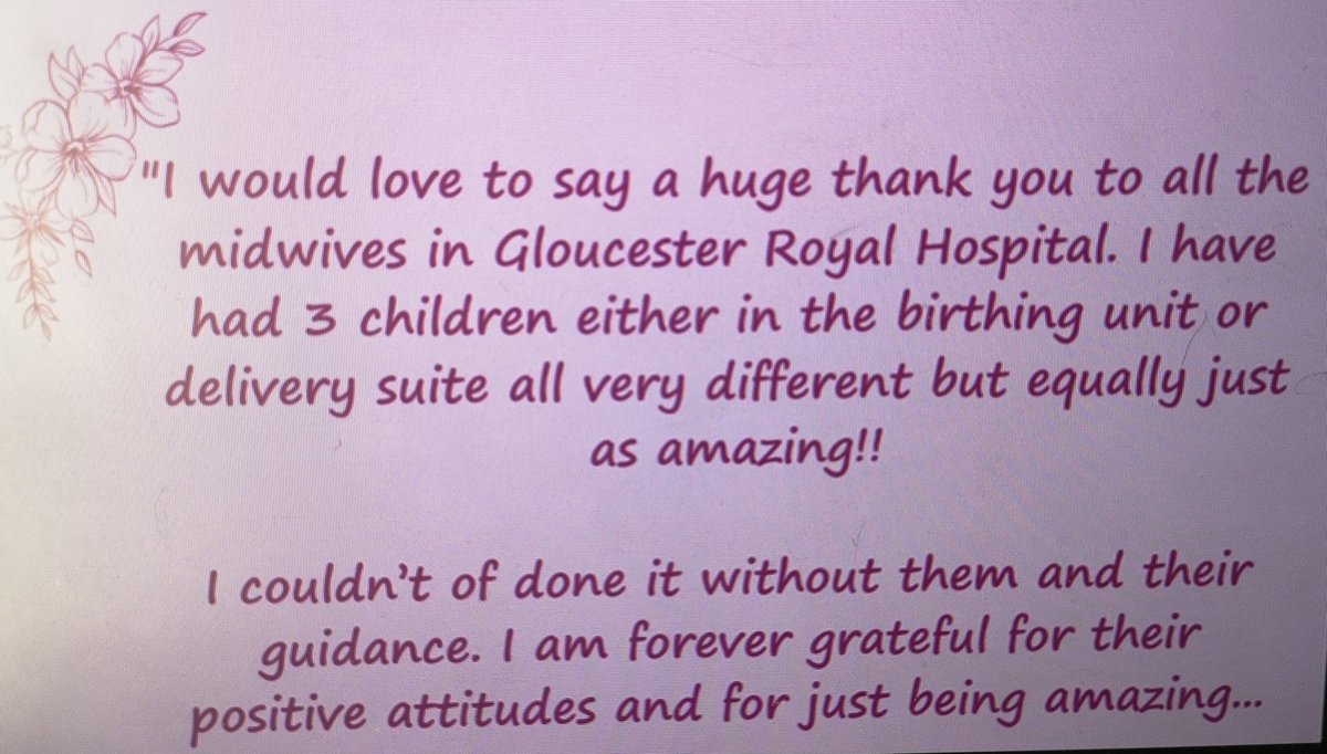 Vivien Mortimore (@mortimoreglos) on Twitter photo To all our midwives making a difference every day!
THANK YOU, YOU ARE AMAZING <a href="/gloshospitals/">Gloucestershire Hospitals NHS Foundation Trust</a> <a href="/sagefemme2000/">Lisa Stephens</a> To all our midwives making a difference every day!
THANK YOU, YOU ARE AMAZING <a href="/gloshospitals/">Gloucestershire Hospitals NHS Foundation Trust</a> <a href="/sagefemme2000/">Lisa Stephens</a>