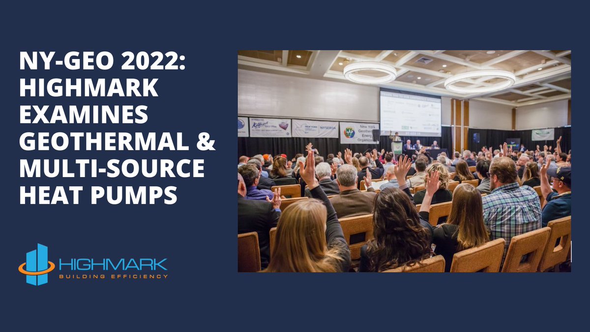 At #NYGEO2022, HIGHMARK’s Richard Gerbe & Joseph Schmitz examined #geothermal & #multisource #heatpumps to maximize #energyefficiency, #carbonreductions & #costsavings: bit.ly/3KGrvsM #geothermal #geothermalheatpumps #electrification #decarbonization #sustainability