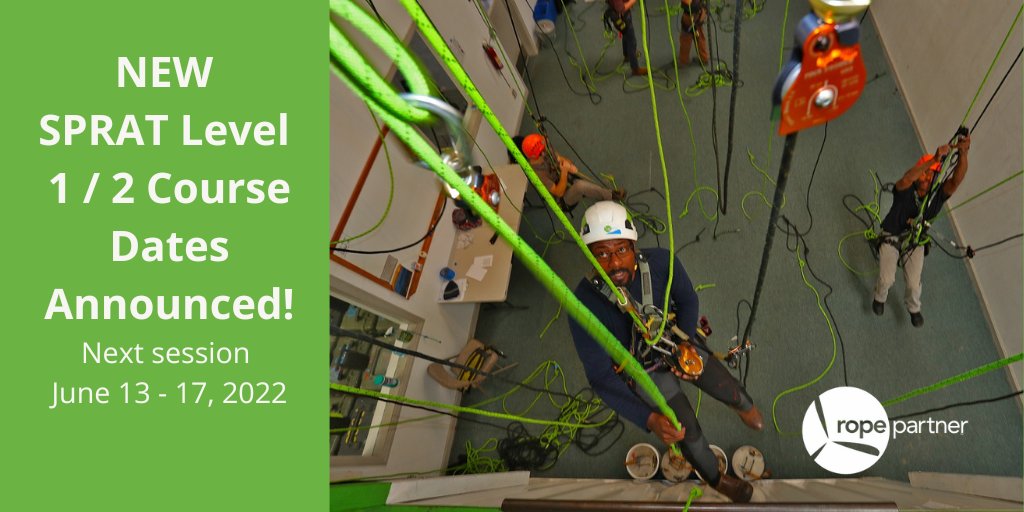 RopePartner's tweet image. Rope Partner's SPRAT training programs are the first step in beginning your career as a Rope Access Technician. New dates announced! ropepartner.com/rope-access-tr…