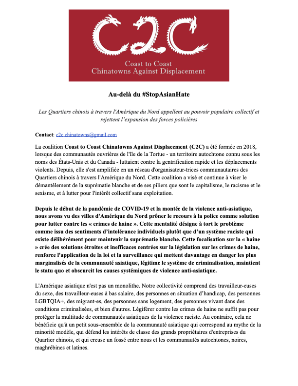 Chinatown Working Group Montreal tweet media