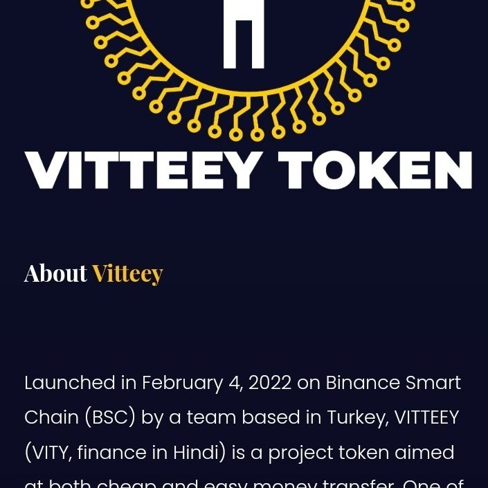 KriptoAbu's tweet photo. @AltGemHunter VİTTEEY (VITY ) 
LOW MCAP 
CoinGecgo listed VITY 
Mexc listed VITY 
Coinmarketcap listing coming soon 
Has a big potantial 
Get more VITY and Hodl 
Can buy on pancakeswap and Mexc 
@Vitteeytoken #Vitteeytoken  https://t.co/PRefxXJLqe