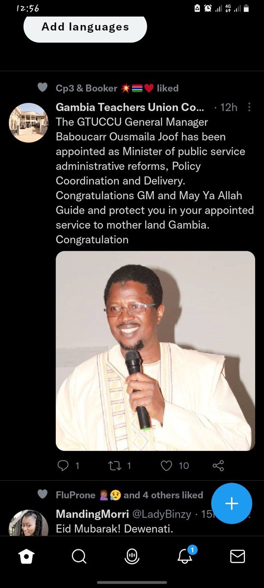 AlieuJo15197061's tweet photo. @GtuccuOfficial May the Almighty Guide you. 
Aameen. https://t.co/FoANiZidlN