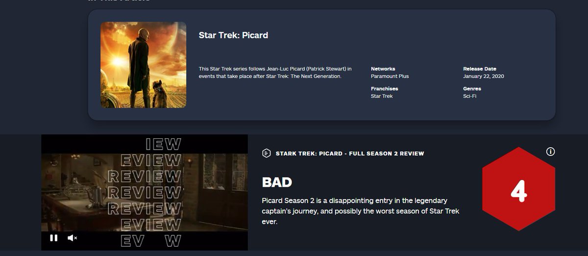 AGCommentary80's tweet photo. You know your show is shit when even @IGN can't give you a good grade. @doomcock Another one bites the dust, then again we knew this from the start. #PukeHard @StarTrek @StarTrekOnPPlus https://t.co/Vr7DvwoTmX