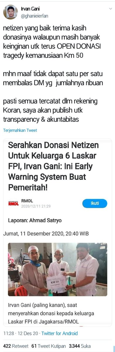 trinugroho162's tweet photo. Bismillah
MENGHITUNG DONASI..
Sudah masuk hari ke lima ratus delapan
(508)
4 Syawal 1443H / 
5 Mei 2022M (Kamis)
Semoga penggalang donasi segera muncul dengan laporan sebenarnya??? https://t.co/TgJzU4lNVK