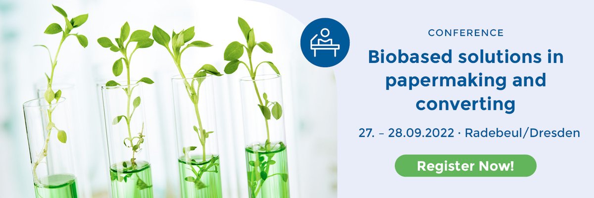 📣 Call for Papers: Biobased solutions in papermaking and converting ♻️ Conference ▶️Info: bit.ly/37nMHGw 💬 Become part of the conference with your presentation and enhance the scientific exchange! ✅
📅 27. &amp; 28.09.22 🌐 Event: bit.ly/3yh3iql
<a href="/Papierfabriken/">DIE PAPIERINDUSTRIE</a>