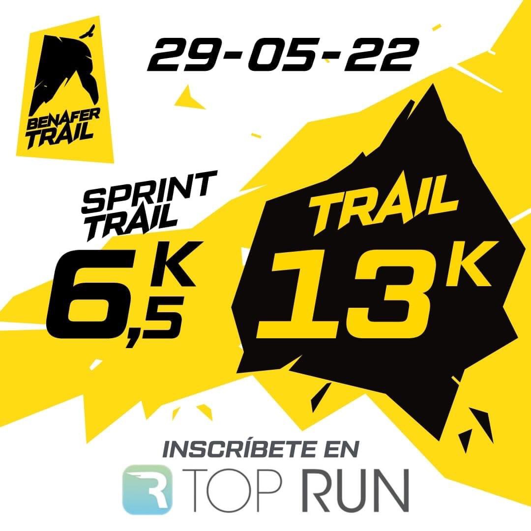 Los amigos de #ADO os están preparando un Trail muy 🔝 

🗓 29 de mayo 
📍 Benafer 
🏃🏿‍♀️ 13K 
🏃‍♂️ 6,5K 

Y muchas sorpresas… 

ℹ️ facebook.com/benafertrail
✍🏻 <a href="/TopRunES/">TopRun.es</a>