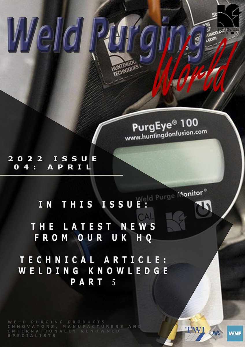 April’s Weld Purging World is out today. 

To read the issue in full, please visit: huntingdonfusion.com/docs/Newslette…