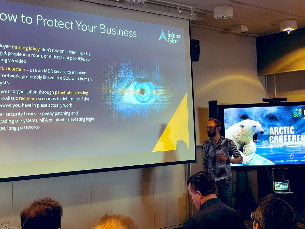 Second day going strong on!

<a href="/rdshapland/">Rob Shapland</a> wakes the audience up telling how any to break into any company - and how to protect your business.