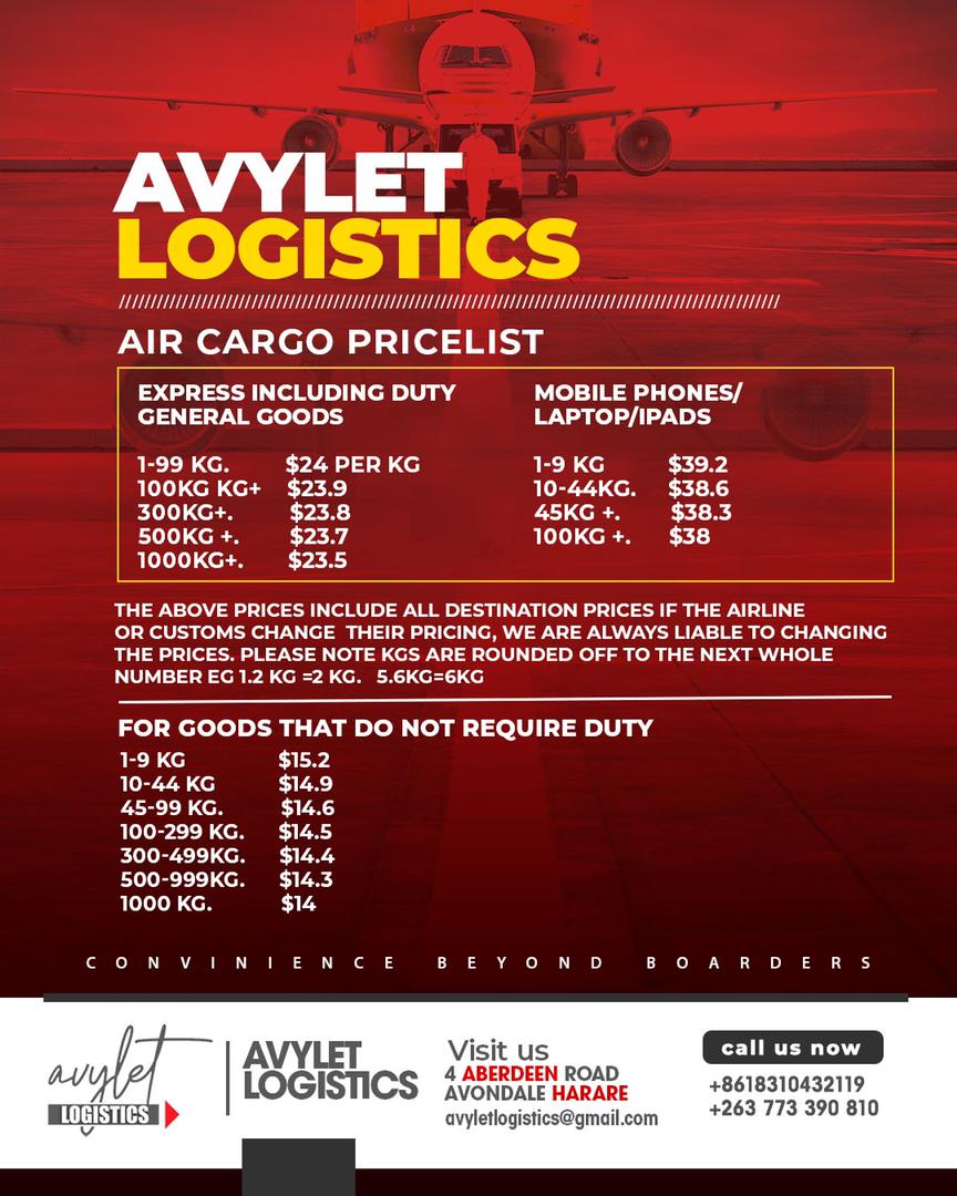 AvyletLogistics's tweet photo. Oh yes you can afford  to  transport  your cargo from China with #Avyletlogistics, #convenience #BeyondBorders
App or call us on +8618310432119 or you can visit is at no. 4 Aberdeen road Avondale Harare.
#Avyletlogistics 
@takemorem1
@EsteemComms 
@mavhure1 https://t.co/jB2yV6nGvU