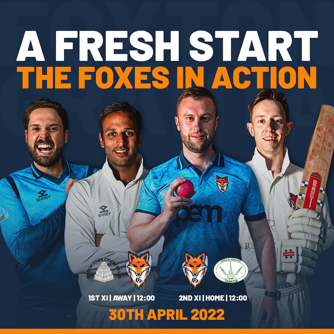 Foxton Granta CC (@foxtongrantacc) on Twitter photo Saturday marks an exciting day for our club with the 1st and 2nd teams beginning their inaugural league campaigns ๐
1st XI are away vs <a href="/marchtowncc/">March Town CC</a> ๐
2nd XI are home vs <a href="/castorcc/">Castor and Ailsworth CC</a> ๐
We canโt wait to get going! ๐ฆ Saturday marks an exciting day for our club with the 1st and 2nd teams beginning their inaugural league campaigns ๐
1st XI are away vs <a href="/marchtowncc/">March Town CC</a> ๐
2nd XI are home vs <a href="/castorcc/">Castor and Ailsworth CC</a> ๐
We canโt wait to get going! ๐ฆ