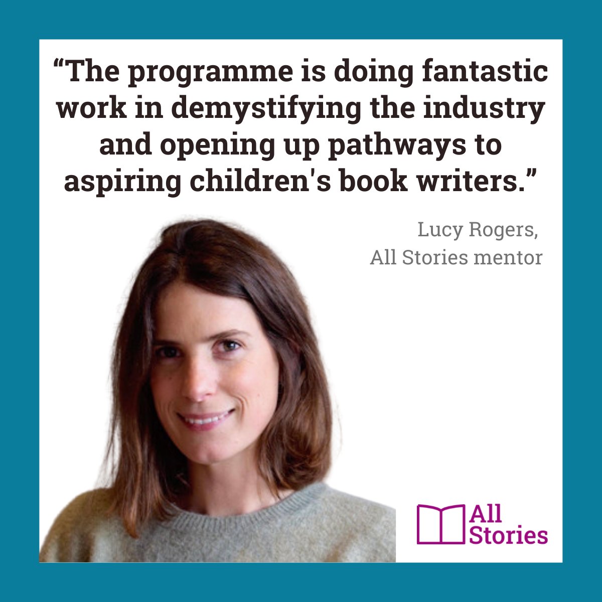 AllStoriesWrite's tweet photo. βThe programme is doing fantastic work in demystifying the industry and opening up pathways to aspiring children's book writers.β @LucyRoge, #AllStories mentor.
#allstorieswrite #allstoriesmatter #representation #inclusion #diversity #mentorship #kidlit #writing #creativewriting https://t.co/RBU4K84MmI
