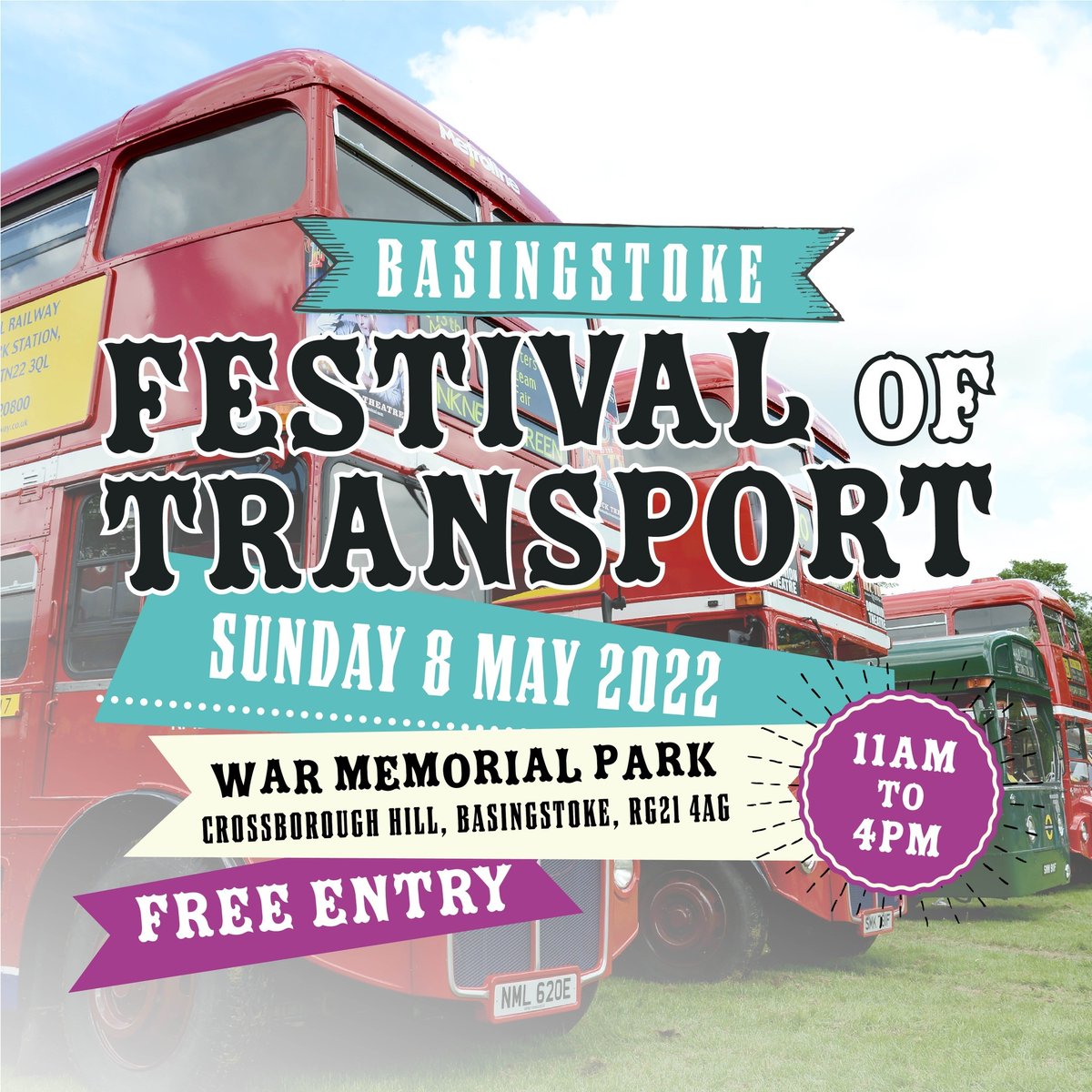 LoveBstoke's tweet image. Beep beep! 🚗
The #BasingstokeFestivalofTransport is returning on Sunday 8 May 2022. A fantastic FREE fun day for all. See a range of vehicles on static display, including classic, commercial, fire engines and military trucks. Find out more here: lovebasingstoke.co.uk/good-to-know/a…