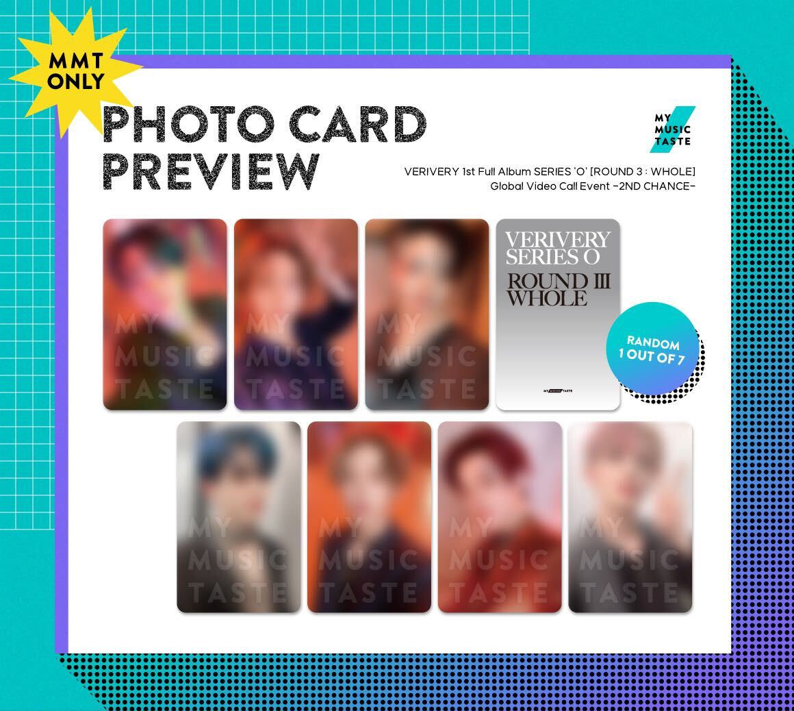 _mmtshop's tweet photo. #VERRER! You get the first sneak peek👀at the MMT exclusive photocard!🎴

Buy VERIVERY 1st Full Album SERIES 'O' [ROUND 3 : WHOLE]  to get yours!
👉https://t.co/o8UNqEbpnQ

🗓️Available until May 1, 11:59 PM (KST)

#VERIVERY #VERIVERY_Fansign with #MMTShop https://t.co/95rMrW04Q7