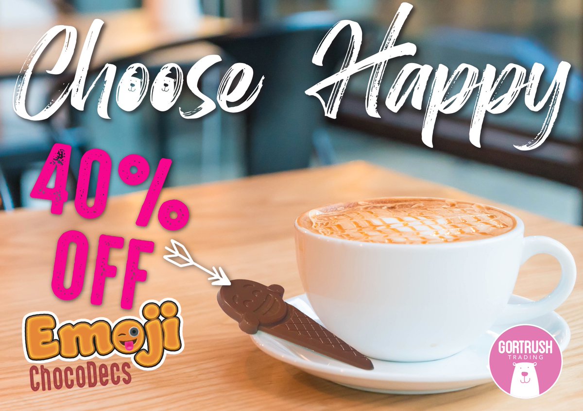 EMOJI CHOCODECS...The perfect treat with your cuppa and with 40% OFF, what's not to love! Call Gortrush Trading NOW to make sure you don't miss it +44 (0) 28 8224 1513. (LIMITED TIME ONLY)