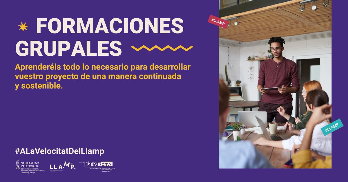 ¿Qué ventajas tiene formar parte del servicio Llamp? 

Os lo contamos todo en nuestra web: fevecta.coop/llamp/

🧵 Pero además abrimos hilo y las descubrimos:

1⃣ Formaciones Grupales - Todo lo necesario para desarrollar el proyecto de manera sostenible.