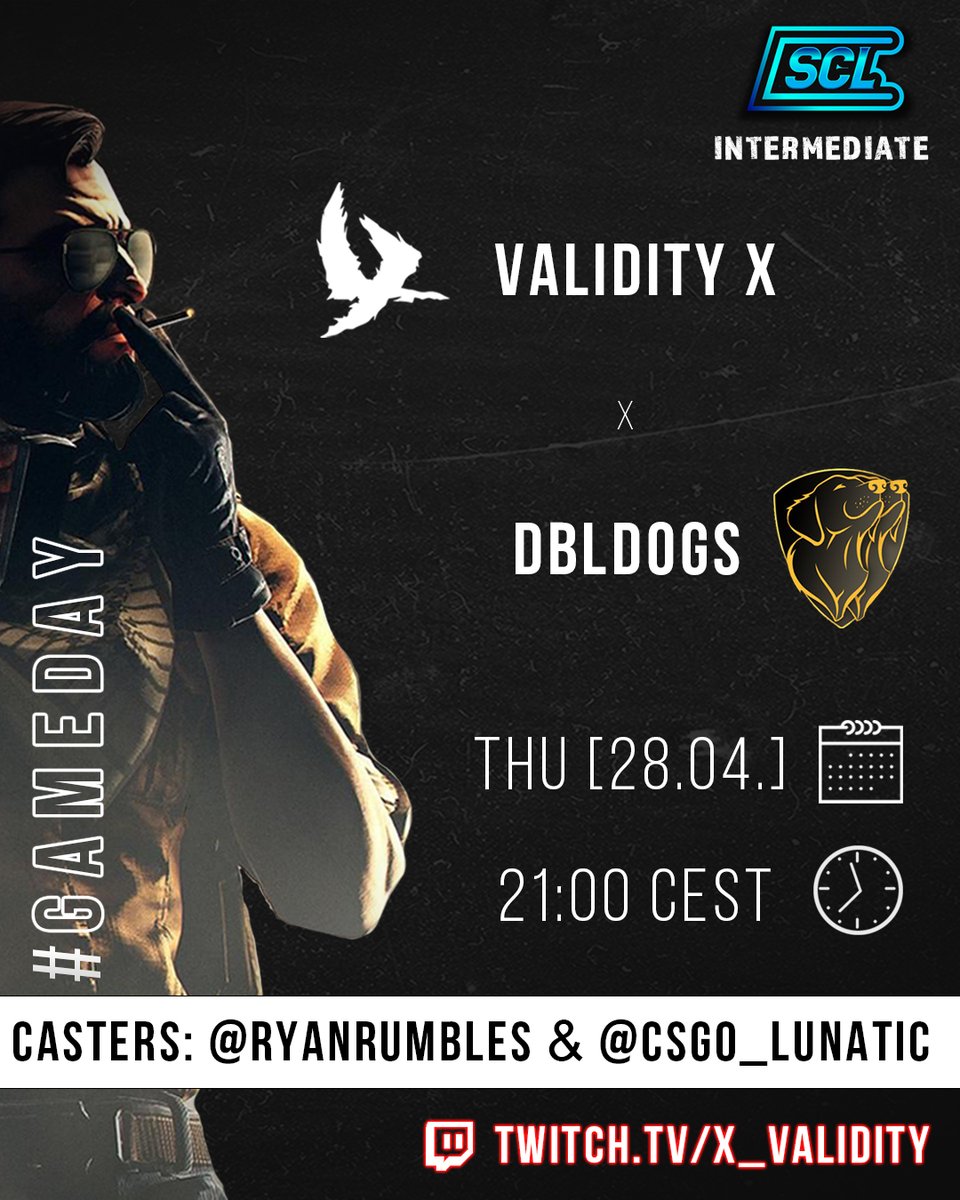 X_Validity's tweet photo. ๐จGameday alert!๐จ Another league, but the same map as yesterday, where our boys got a win.
Dare to watch?๐
๐ @scleague_net
โ๏ธ ValidityX vs. #DBLDogs
๐ 21:00 CEST ๐บ๏ธOverpass
๐บ https://t.co/IJDKqnx1Fr
๐๏ธ @RyanRumbles & @csgo_lunatic
#GoValidity #ValidityX https://t.co/5nVAjJ2a8S