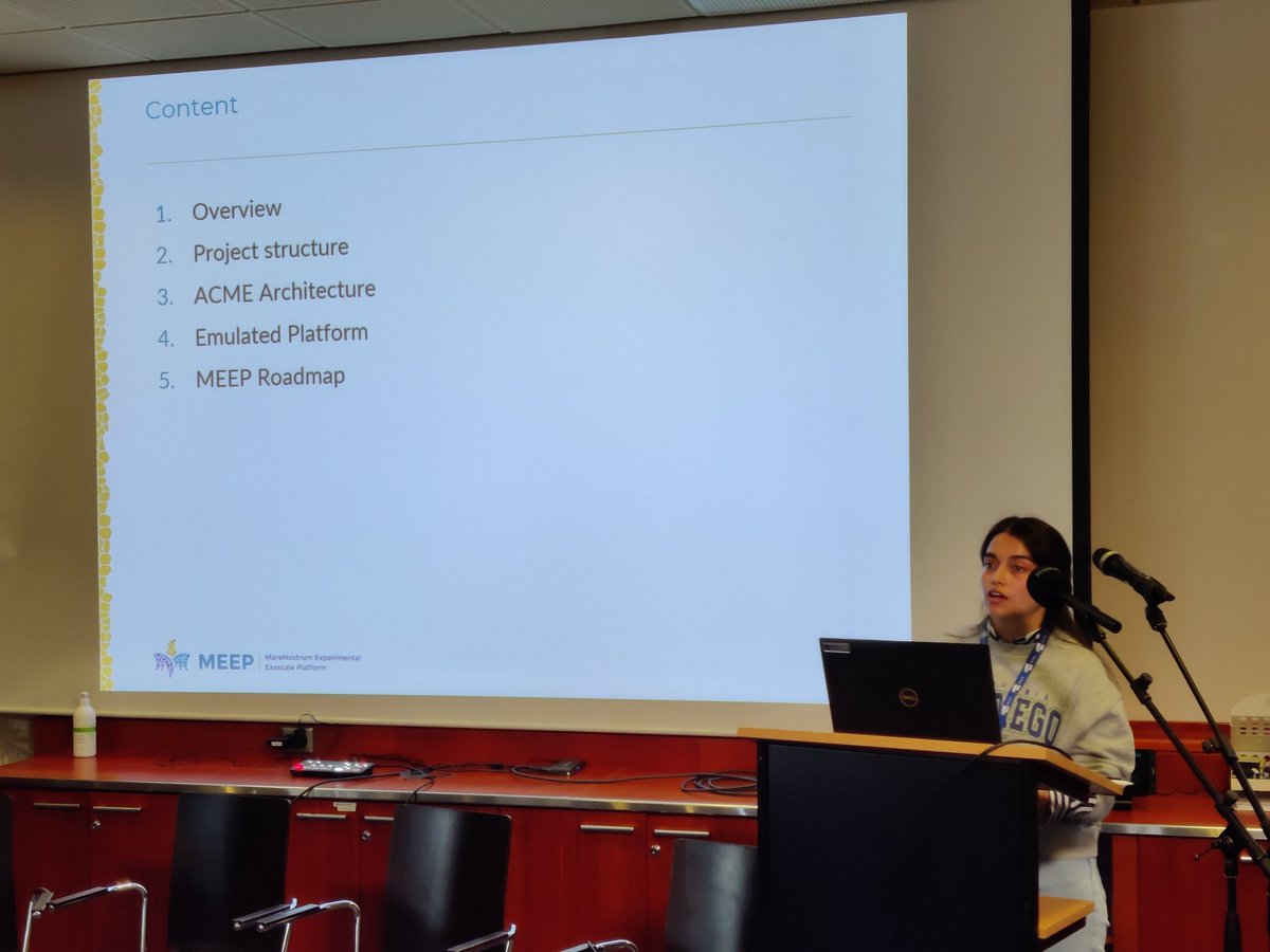 hipeac's tweet photo. Francelly K Cano Ladino, @el_pintor_pinto + Teresa Cervero explain how @EuroHPC_JU #MEEPproject @BSC_CNS (w/ @fer_unizg + @Tubitak) is building an #FPGA emulator to experiment with #exascale designs
๐https://t.co/BEftP76zPf https://t.co/EfS9HaGrsr