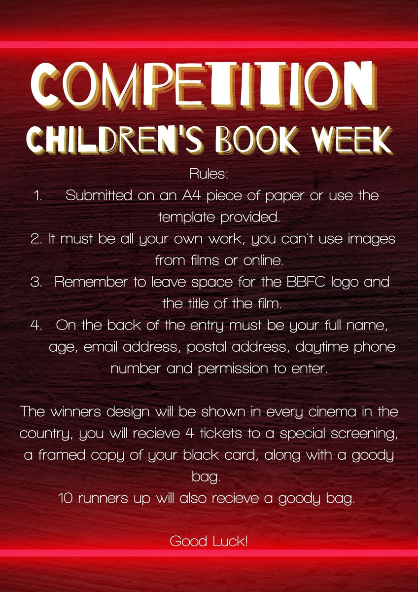 BGCWales's tweet photo. Competition Time!
As part of Children's Book Week we want young people to get involved in BBFC competition, to design the black card for the new Jurassic World film. 
Closing date 06/05/22
For more info on how to enter contact georgia@bgc.wales
#competion #JurassicWorldDominion https://t.co/TJ8ows5f1a