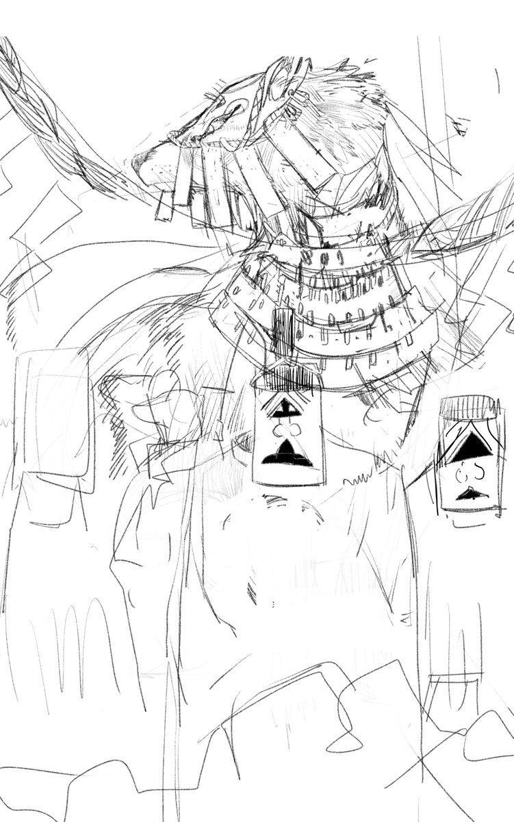 次の創作絵のシリーズのはじめ。畏れを題材にかきます 