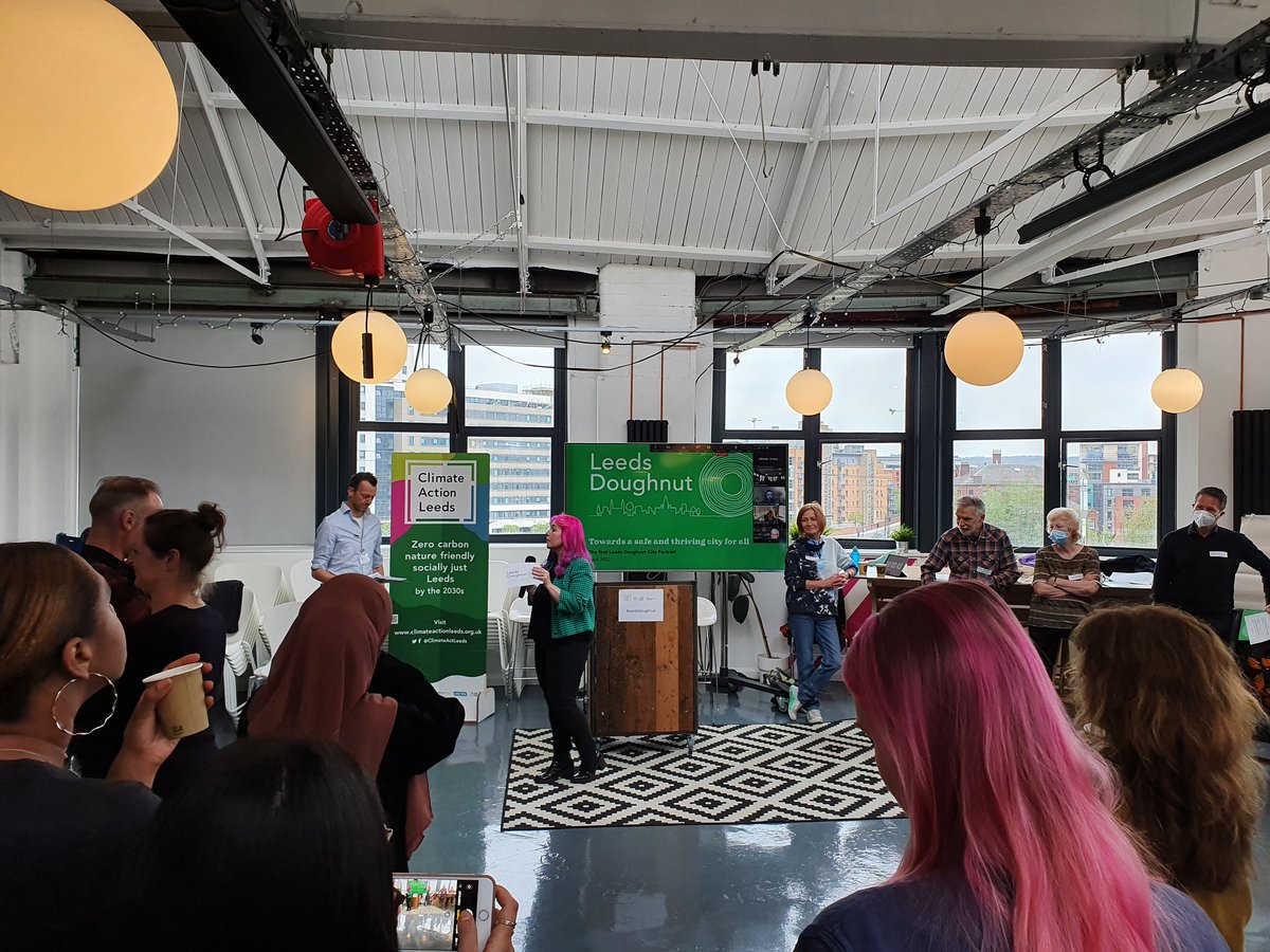 Really excited to be at the launch of #leedsdoughnut. Looking forward to collaborating with all these talented people across the city and in Otley