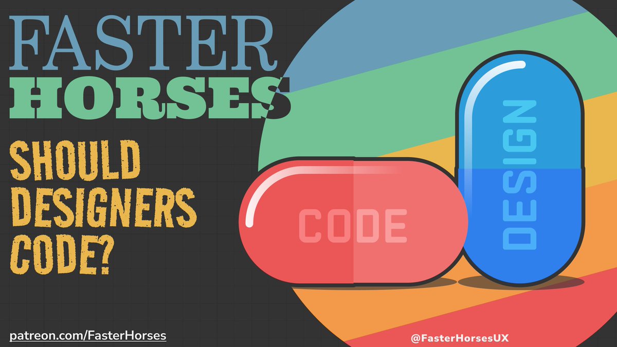 paulwilshaw's tweet image. The red pill or the blue pill?

Find out...

💎 Get exclusive content patreon.com/FasterHorses

🎙 Spotify: open.spotify.com/show/5wF48uFWH…
🎙 Apple: podcasts.apple.com/gb/podcast/fas… 

#designerscode #coding #TheMatrix