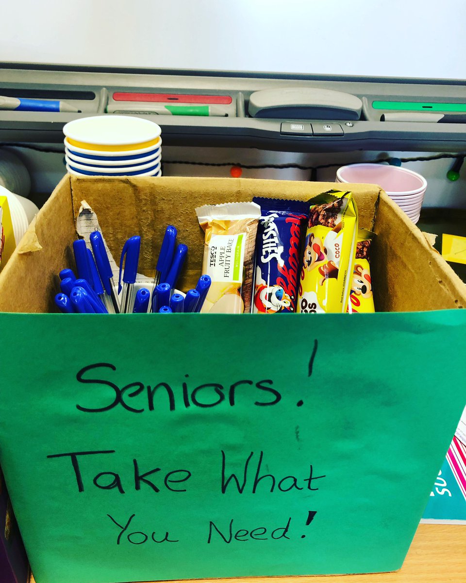 Miss_ClarkBusEd's tweet photo. Seniors!!!!!! We know exams are a mad time of life so same as the prelims, come and take what you need!!! @PortyAcad #breakfastisimportant https://t.co/SbtQNfSbnM