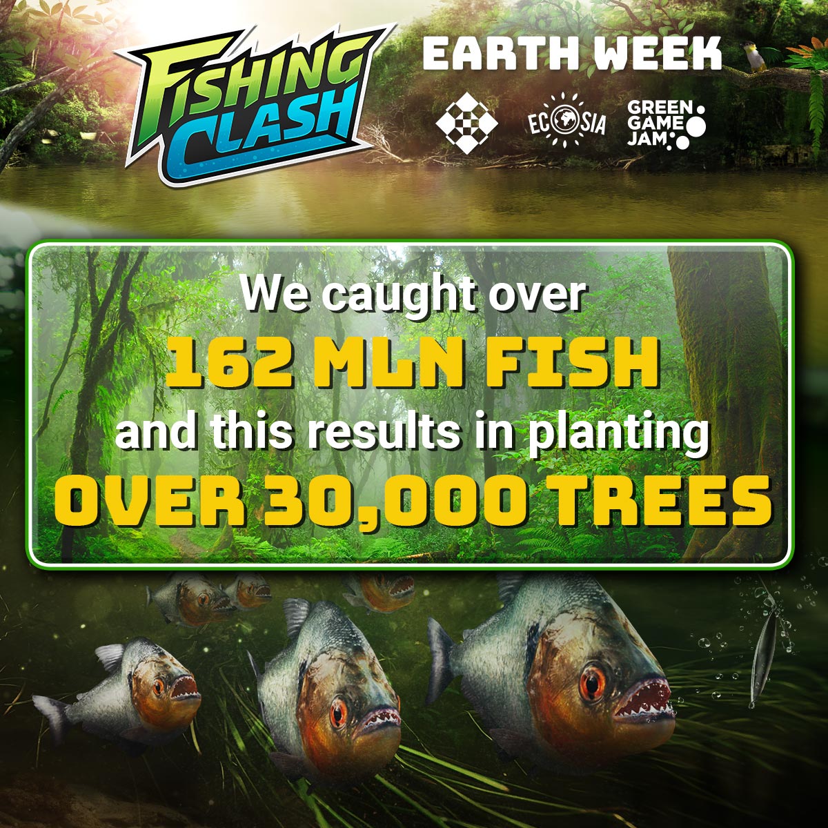 Fishing Clash on X: You've caught well over 160 million fish and smashed  the highest expectations! You've also contributed significantly to planting  30 000 trees! We sent you a thank-you gift on