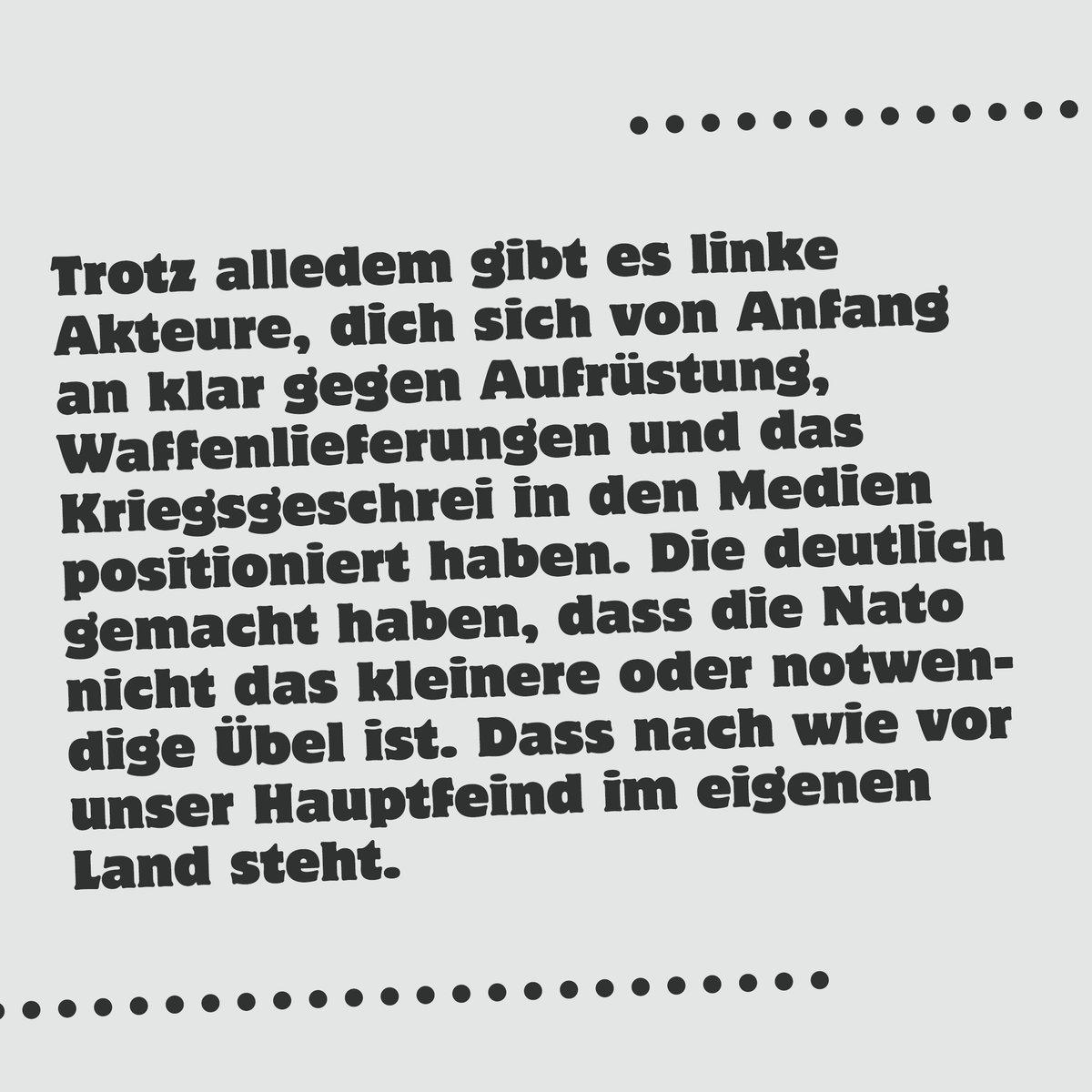 Offensive gegen Aufrüstung! Klassenkampf statt Burgfrieden!
Gemeinsamer Aufruf u.a. von <a href="/Perspektive_K/">Perspektive Kommunismus</a>, <a href="/rp_berlin/">Revolutionäre Perspektive Berlin</a>, <a href="/Prolos_Nbg/">Prolos</a>, <a href="/antifajugendaux/">Antifaschistische Jugend Augsburg (AJA)</a>, <a href="/komjugend/">Kommunistische Jugend</a> und <a href="/komaufbau/">Kommunistischer Aufbau</a> 
Mehr infos unter hauptfeind.de oder komaufbau.org