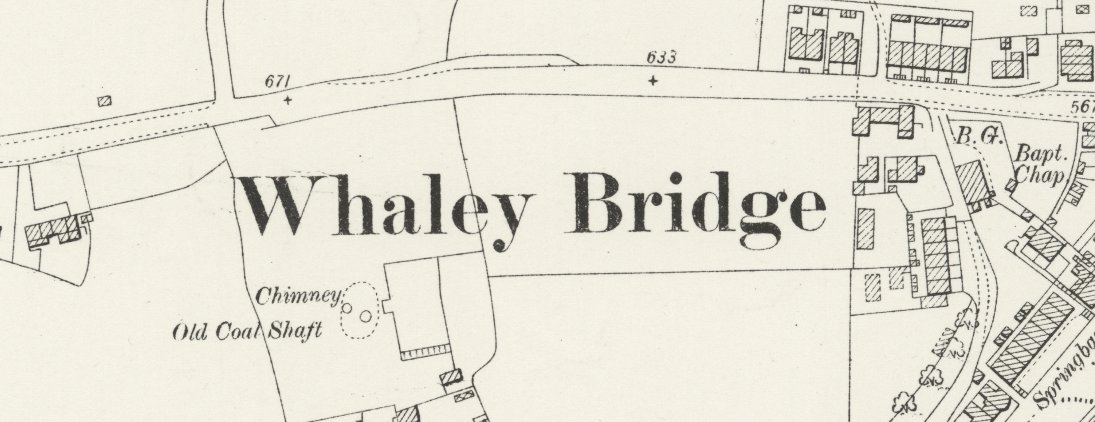 Abandon_t's tweet image. It&apos;s OS map time. Lets have a look at this 1890s map and see what I can find in.... Whaley Bridge! Time for a classic #MapAdventure