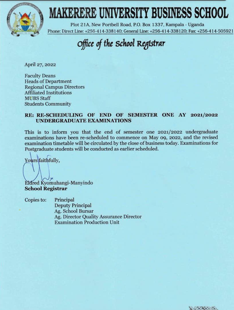 MUBS Publications Unit on Twitter: "This is to inform you that the end