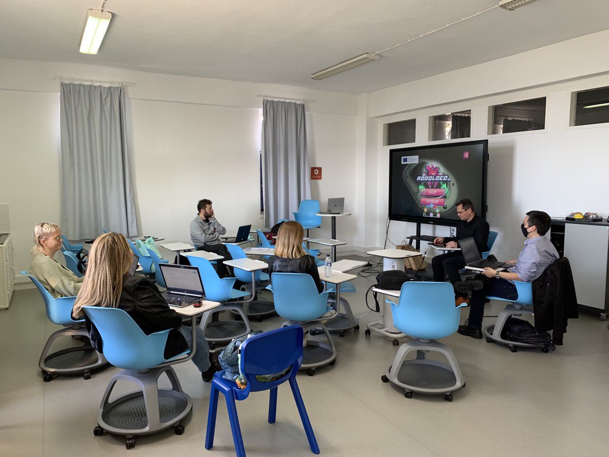 robolocode's tweet image. The development team is back together in #Madeira 🇵🇹 More improvements to come. Stay tuned! #ErasmusPlus #gamedevelopment #education