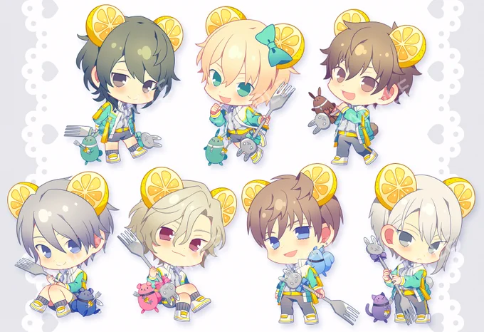 【告知】2022年6月2日(木)から開始の『TSUKINOTEI ～Soup Stand～』6月のミニキャライラストを担当させていただきました!爽やかなカラーリングコーデを纏ったタレントさん方をお楽しみ下さい🍋✨ 
