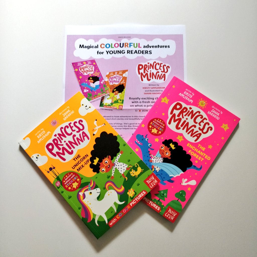 riewriting's tweet photo. Watch out, there's a new princess on the block! And she is in glorious technicolour 🖍️
Thank you @NosyCrow for my advance copies of #PrincessMina written by @KirstyApplebaum with wonderful colour illustrations by @SaharHaghgoo. I can't wait to have a royally exciting read! https://t.co/LCcZUTY6OI
