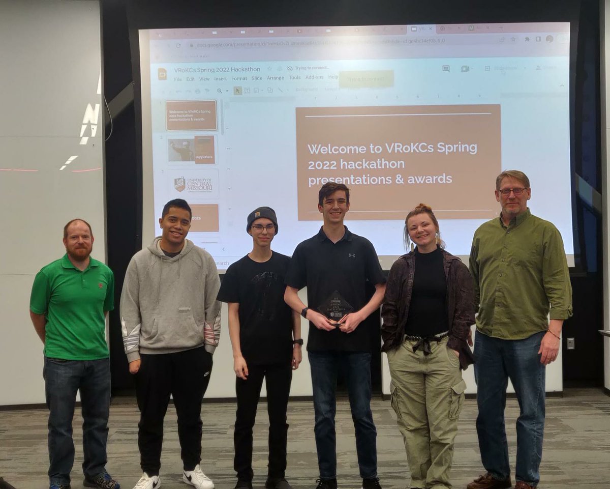 VRoKCs (@VRoKCs) on Twitter photo 2022-04-28 13:36:00 Celebrating the winners!! And the 1st Prize went to ~ Team Fort Osage @FortOsageSchool πͺππππππππππππππ!!! #Spring2022Hackathon @PlattsburgTiger @Vanhorn_falcons @UrbanTEC1 @BVCAPS @JoelwStephens @rohitchaube #VR #VirtualReality #AugmentedReality #Hackathon Celebrating the winners!! And the 1st Prize went to ~ Team Fort Osage @FortOsageSchool πͺππππππππππππππ!!! #Spring2022Hackathon @PlattsburgTiger @Vanhorn_falcons @UrbanTEC1 @BVCAPS @JoelwStephens @rohitchaube #VR #VirtualReality #AugmentedReality #Hackathon