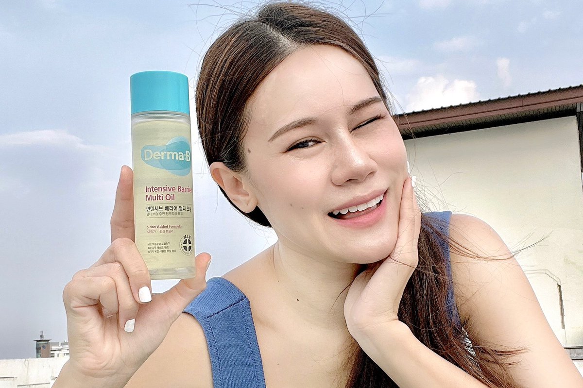 Mindfinlay's tweet photo. เคล็ดลับผิวสุขภาพดีกับ #ออยล์ บำรุงผิว #DermaB Intensive Barrier #Multioil มีน้ำมัน 11 ชนิด ทาตรงผิวที่แห้งหยาบ ผิวอ่อนนุ่ม ชุ่มชื้น กระจ่างใส ใช้ได้ตั้งแต่หัวจรดเท้า เนื้อบางเบาไม่เหนียวเหนอะหนะ ซึมเข้าผิวไว สบายผิว #ออยล์บำรุงผิวด้วยอาหาร20ชนิด #รีวิวสกินแคร์ #ใช้ดีบอกต่อ https://t.co/D8c3juGywA