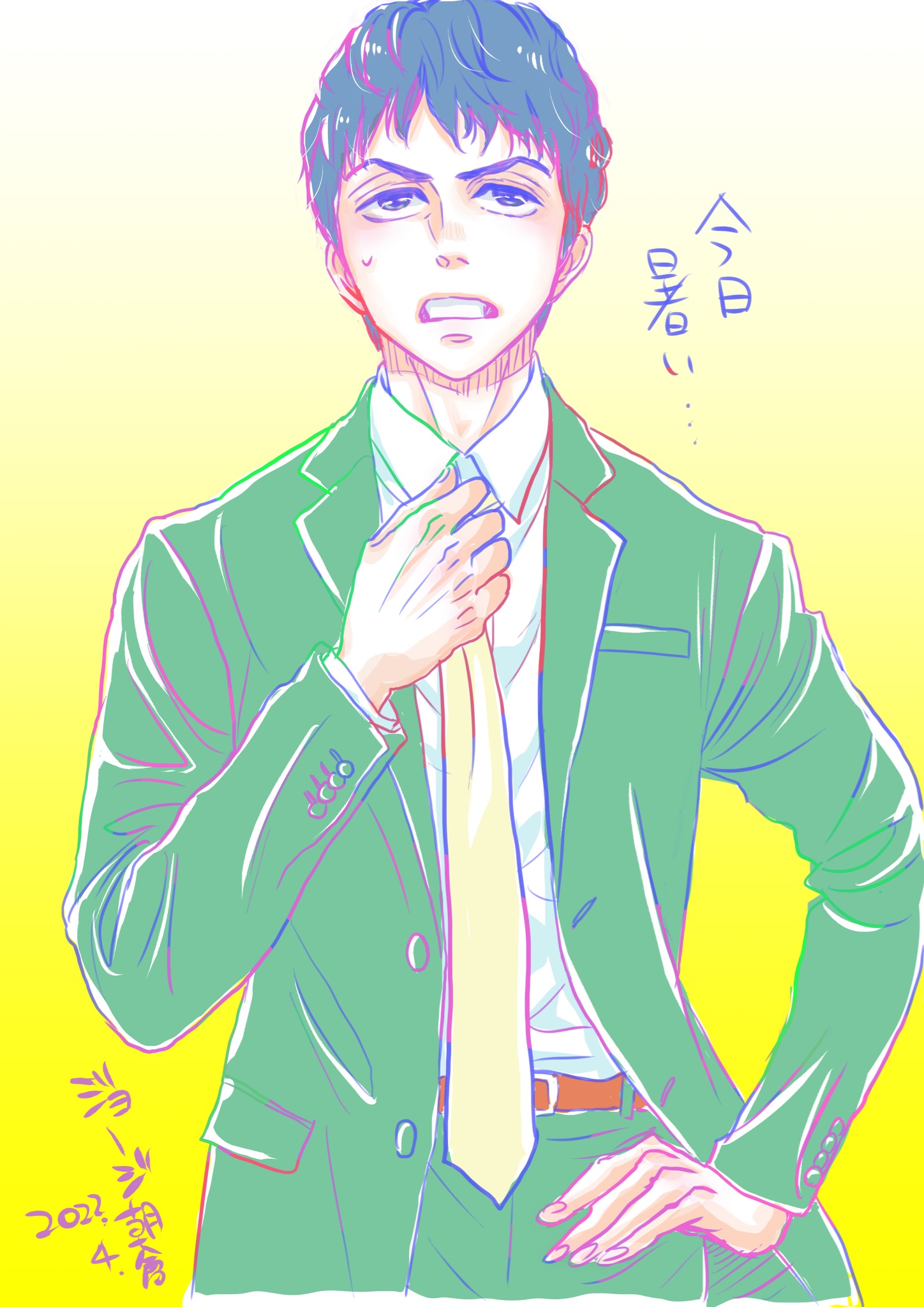 ジョージ朝倉 昨日発売のoggi六月号に ジャニーズwestの重岡くんを描かせていただきました ありがとうございます 重岡 くん 大友的に期待されてるっぽいとinfoさんに聞いて もっと漫画寄りで描いたら良かったかな と ちょっと大友寄りバージョンを