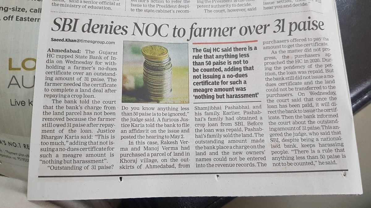 GaneshKur's tweet photo. @TheOfficialSBI @SBI_FOUNDATION @FinMinIndia @nsitharaman @PChidambaram_IN @SitaramYechury @aiboc_in @AIBEA @Swamy39 
@dhruv_rathee @SBIofficial @PMOIndia @narendramodi 
Aren't you ashamed #SBI? Why do you harass small farmers for such pittance? This is a crude joke on #farmers. https://t.co/WOKCOlpx7T