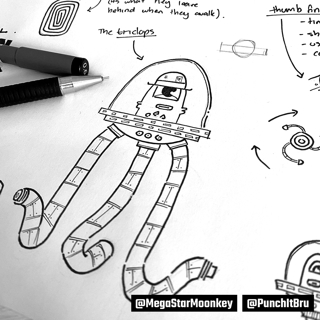 MegastarMoonkey's tweet photo. The Evil Dr Greenthumb's Octocruiser – watch out for those pesky bionic tentacles! 🐙

 #punchitbru #RetroGame #Web3 https://t.co/S2ymvVyCMH